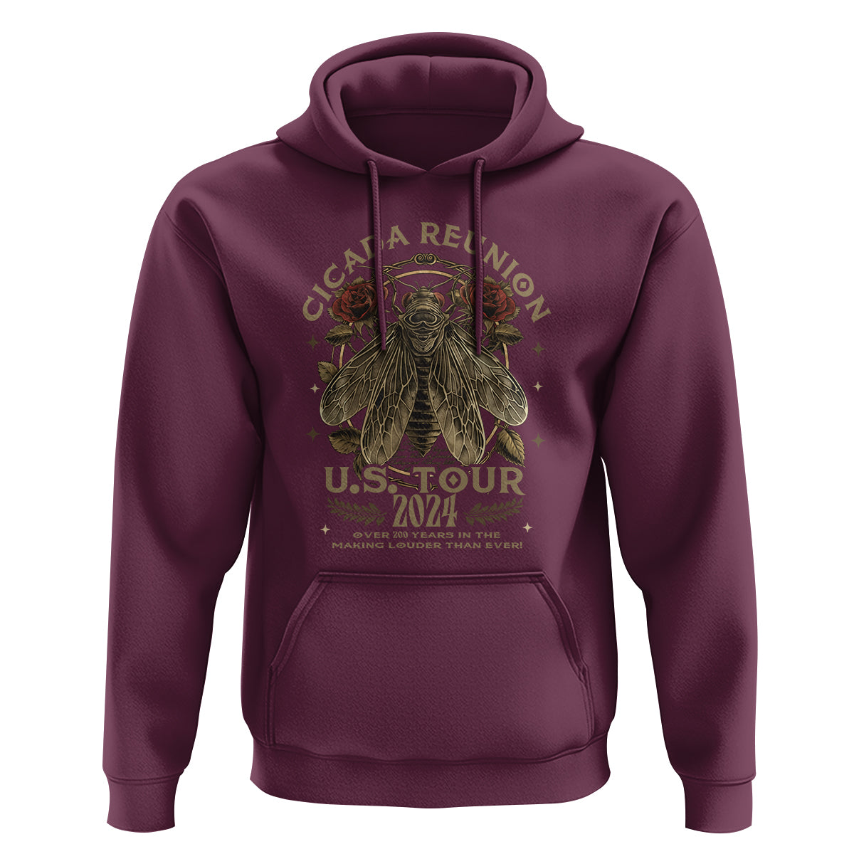 The Cicada Reunion U.S Tour 2024 Hoodie Broods XIII & XIX Vintage Cicadas Concert Fest - Wonder Print Shop
