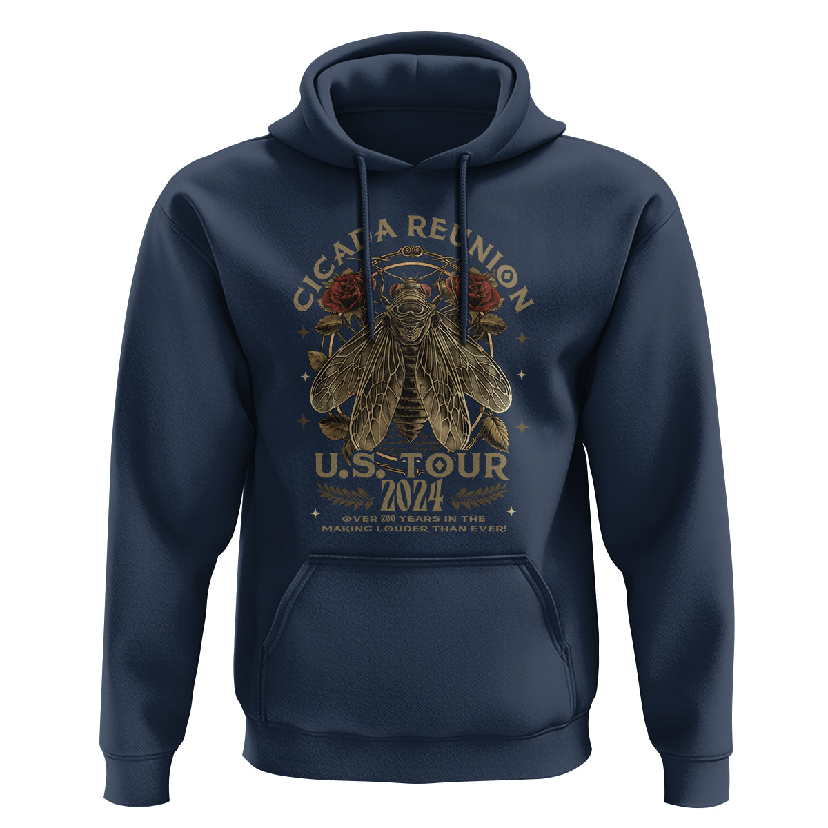 The Cicada Reunion U.S Tour 2024 Hoodie Broods XIII & XIX Vintage Cicadas Concert Fest - Wonder Print Shop
