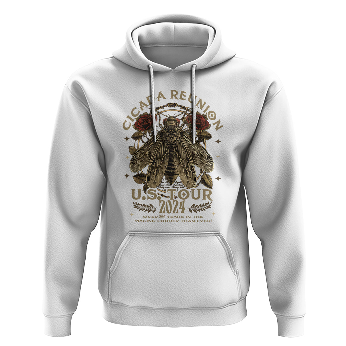 The Cicada Reunion U.S Tour 2024 Hoodie Broods XIII & XIX Vintage Cicadas Concert Fest - Wonder Print Shop