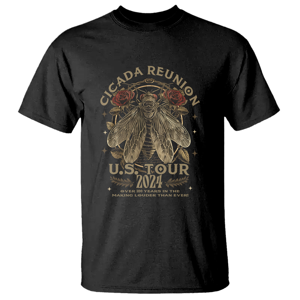 The Cicada Reunion U.S Tour 2024 T Shirt Broods XIII & XIX Vintage Cicadas Concert Fest - Wonder Print Shop