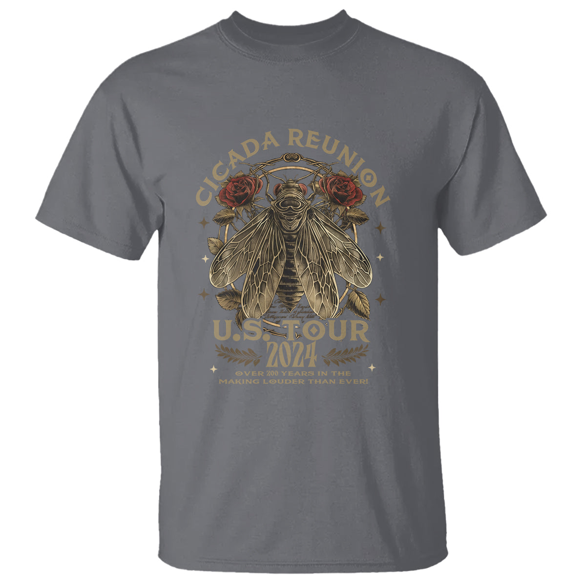 The Cicada Reunion U.S Tour 2024 T Shirt Broods XIII & XIX Vintage Cicadas Concert Fest - Wonder Print Shop