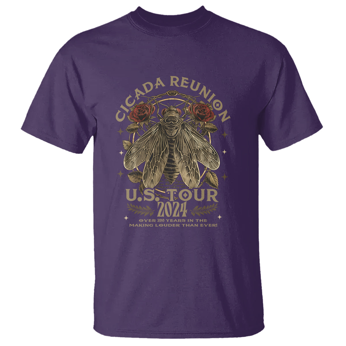 The Cicada Reunion U.S Tour 2024 T Shirt Broods XIII & XIX Vintage Cicadas Concert Fest - Wonder Print Shop