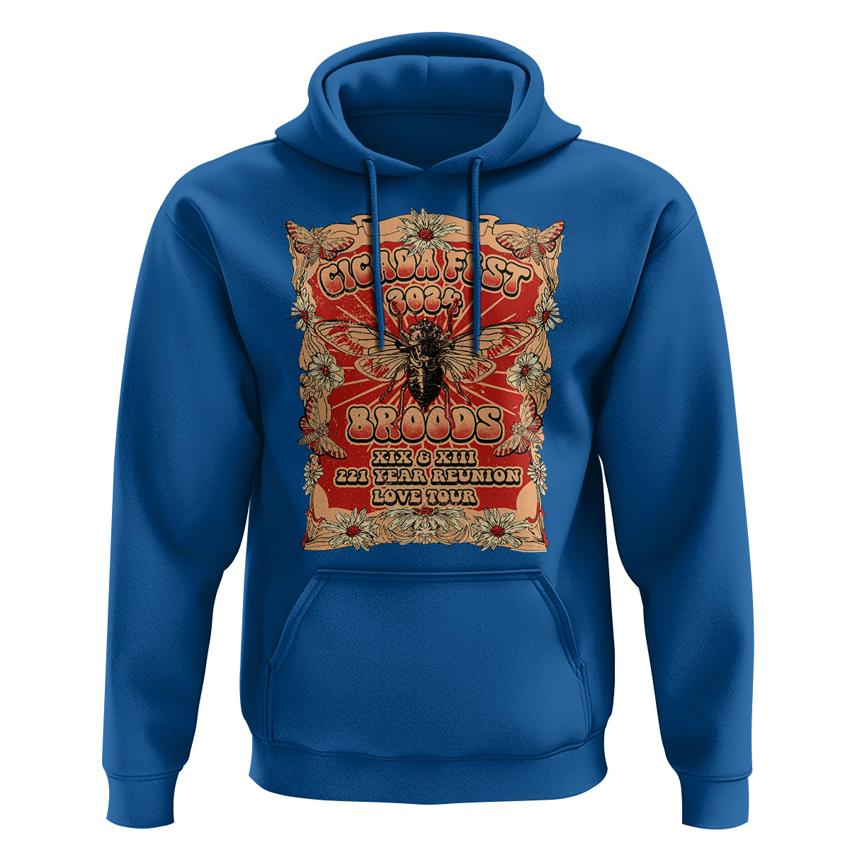 Cicada Fest 2024 Hoodie Broods XIII & XIX 221 Year Reunion Tour - Wonder Print Shop