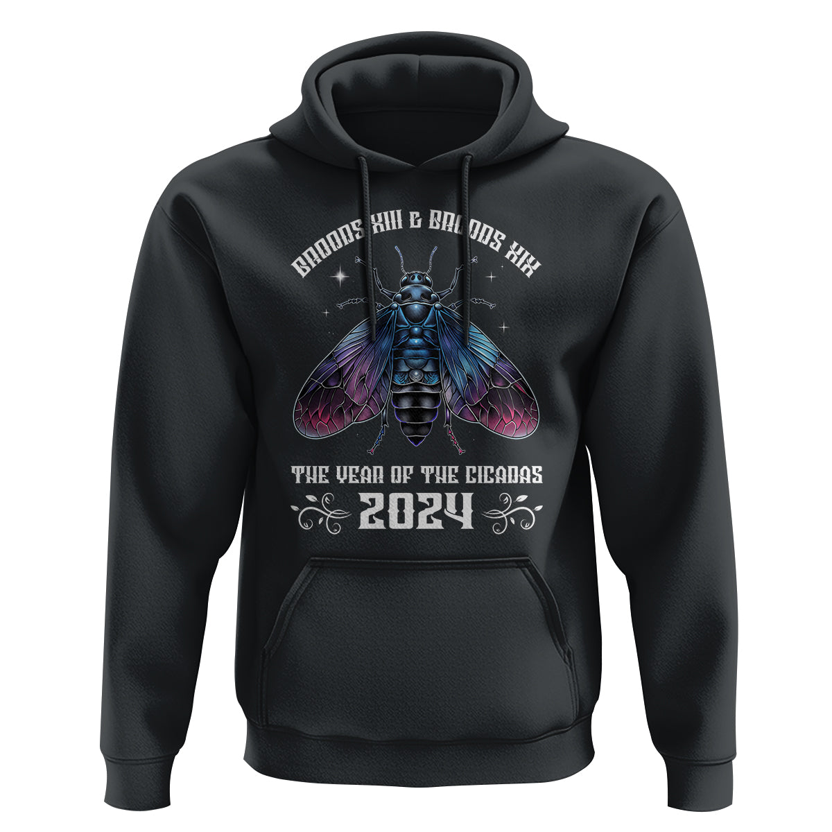 Cicada Lover Hoodie Broods XIII & XIX The Year Of The Cicadas 2024 - Wonder Print Shop