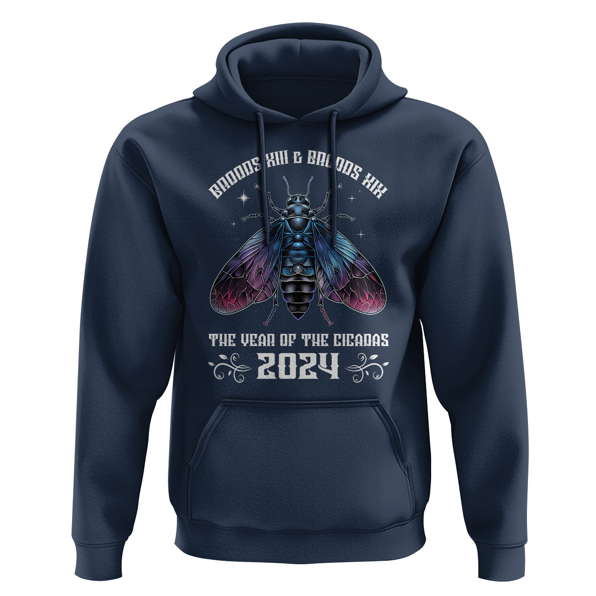 Cicada Lover Hoodie Broods XIII & XIX The Year Of The Cicadas 2024 - Wonder Print Shop