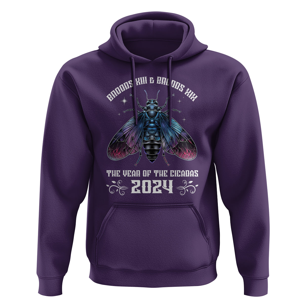 Cicada Lover Hoodie Broods XIII & XIX The Year Of The Cicadas 2024 - Wonder Print Shop