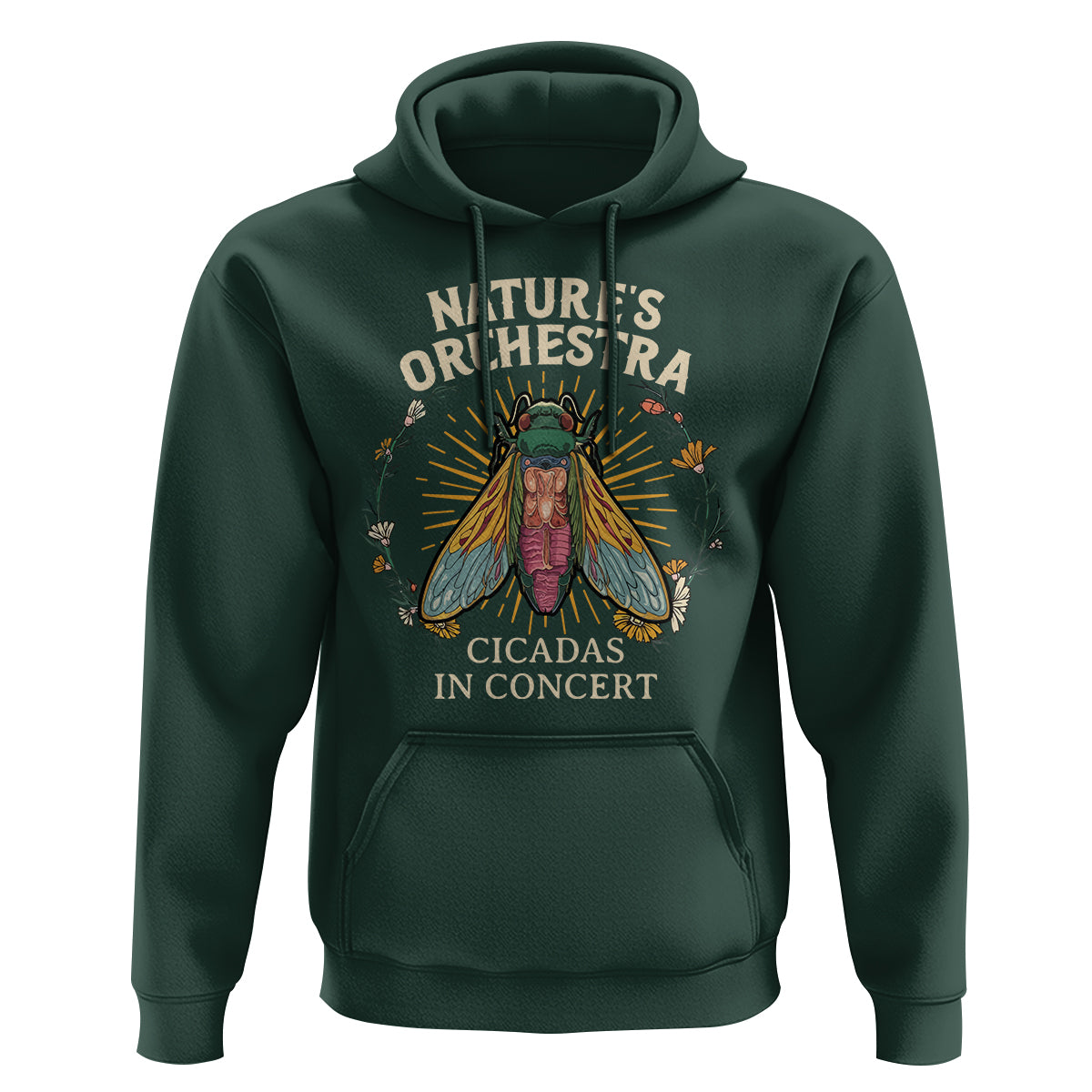Cicada Lover Hoodie Nature's Orchestra Cicadas Concert - Wonder Print Shop