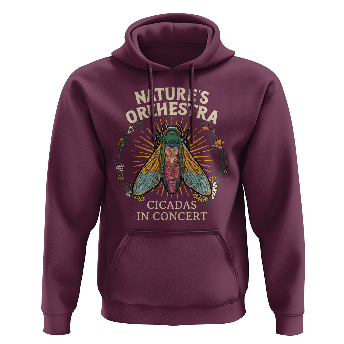 Cicada Lover Hoodie Nature's Orchestra Cicadas Concert - Wonder Print Shop
