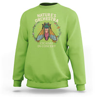 Cicada Lover Sweatshirt Nature's Orchestra Cicadas Concert - Wonder Print Shop