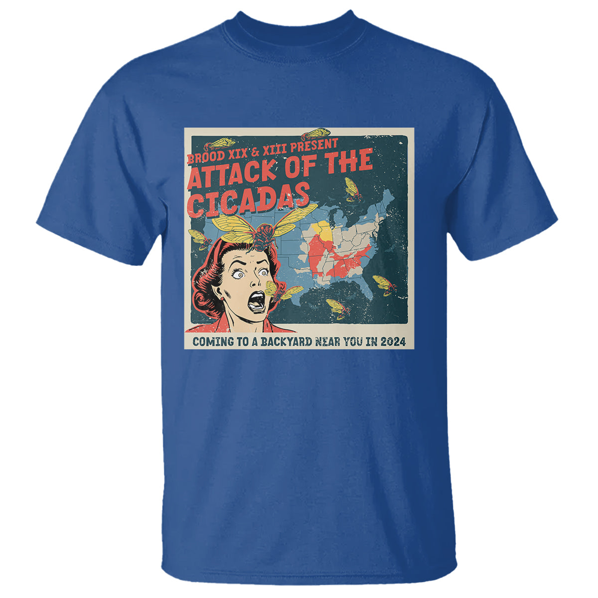 Funny Attack Of The Cicadas U.S Tour 2024 T Shirt - Wonder Print Shop