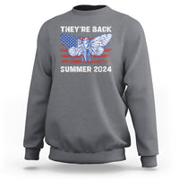 Cicada Invasion U.S Tour They're Back Summer 2024 Sweatshirt - Wonder Print Shop