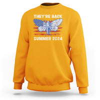 Cicada Invasion U.S Tour They're Back Summer 2024 Sweatshirt - Wonder Print Shop