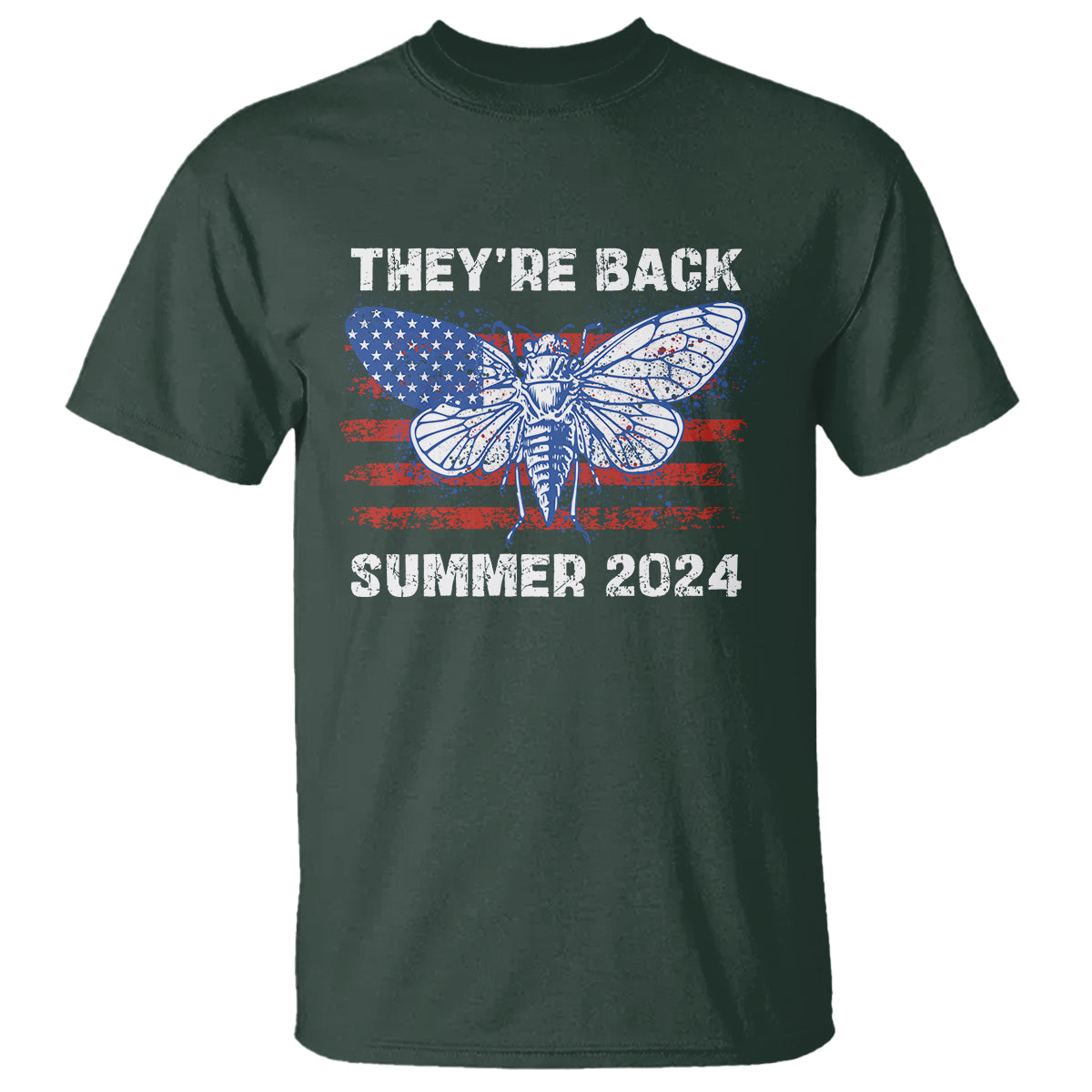 Cicada Invasion U.S Tour They're Back Summer 2024 T Shirt - Wonder Print Shop