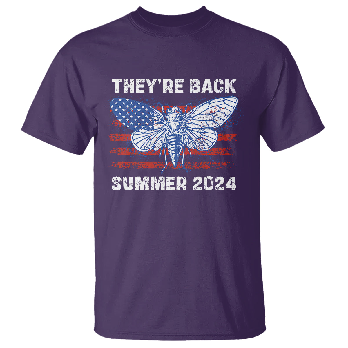 Cicada Invasion U.S Tour They're Back Summer 2024 T Shirt - Wonder Print Shop