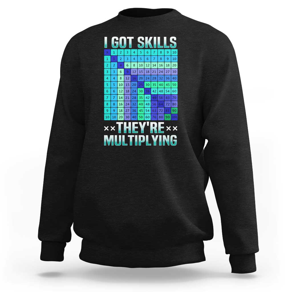 Math Lover Sweatshirt I Got Skills They're Multiplying - Wonder Print Shop