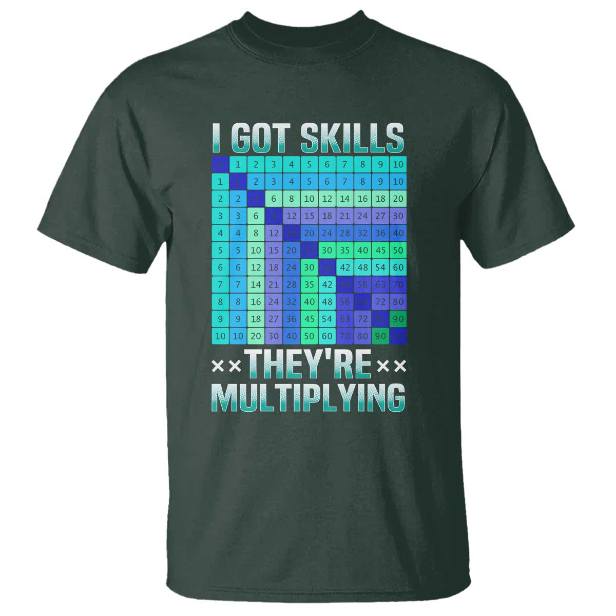 Math Lover T Shirt I Got Skills They're Multiplying - Wonder Print Shop