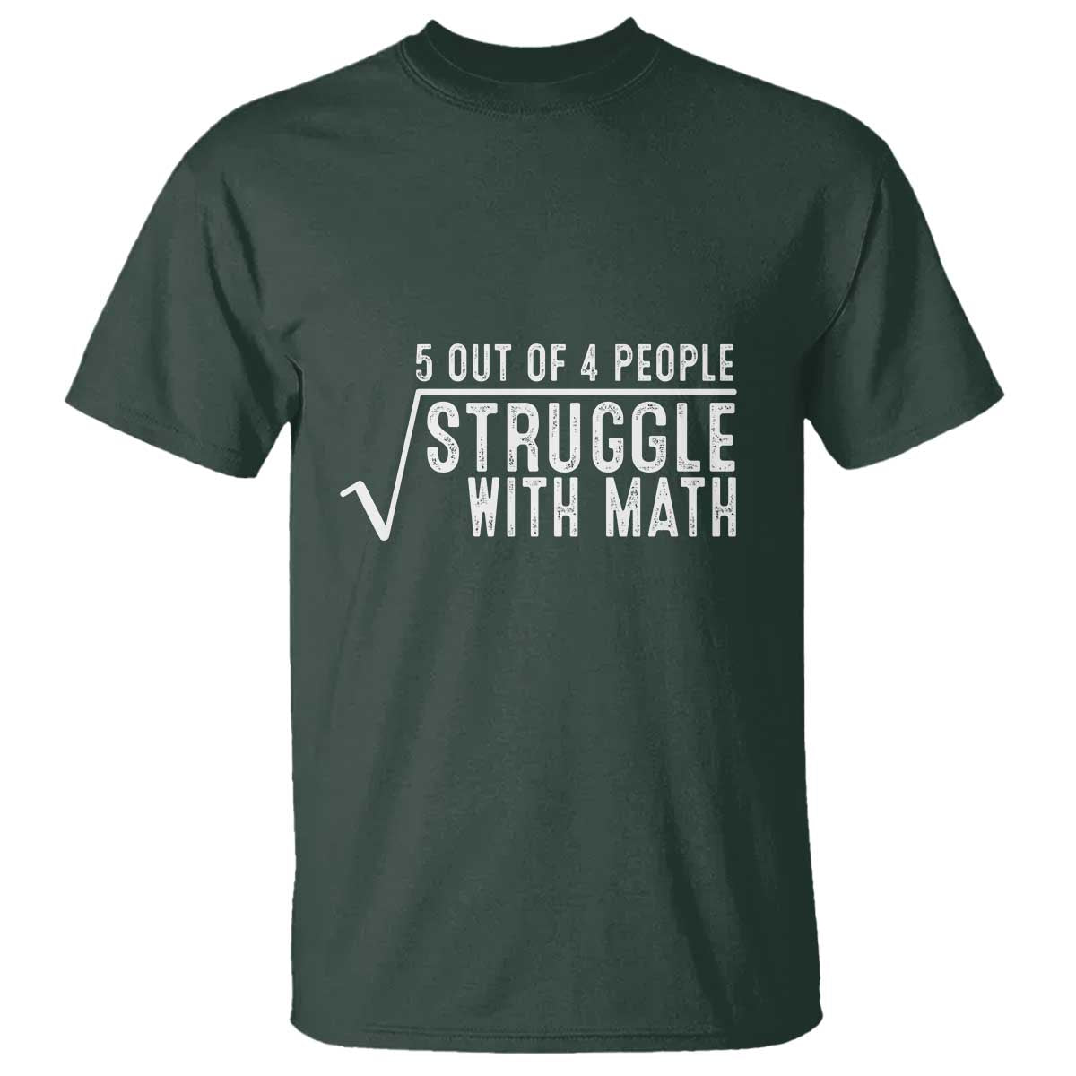 Funny 5 of 4 People Struggle With Math T Shirt - Wonder Print Shop