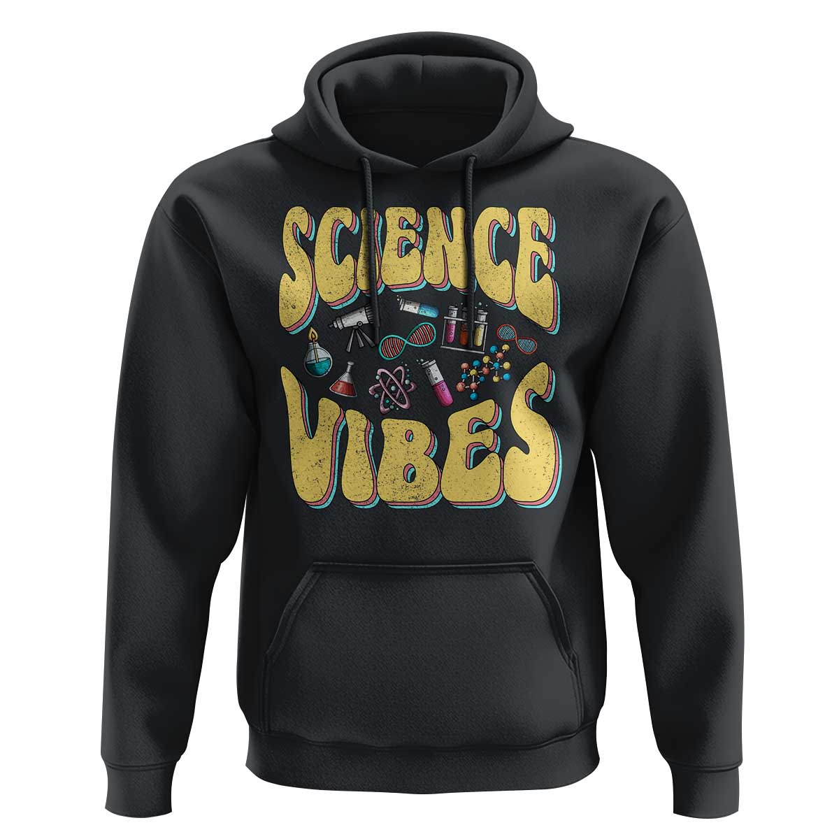 Science Vibes Back To School Retro Groovy Teacher Hoodie - Wonder Print Shop