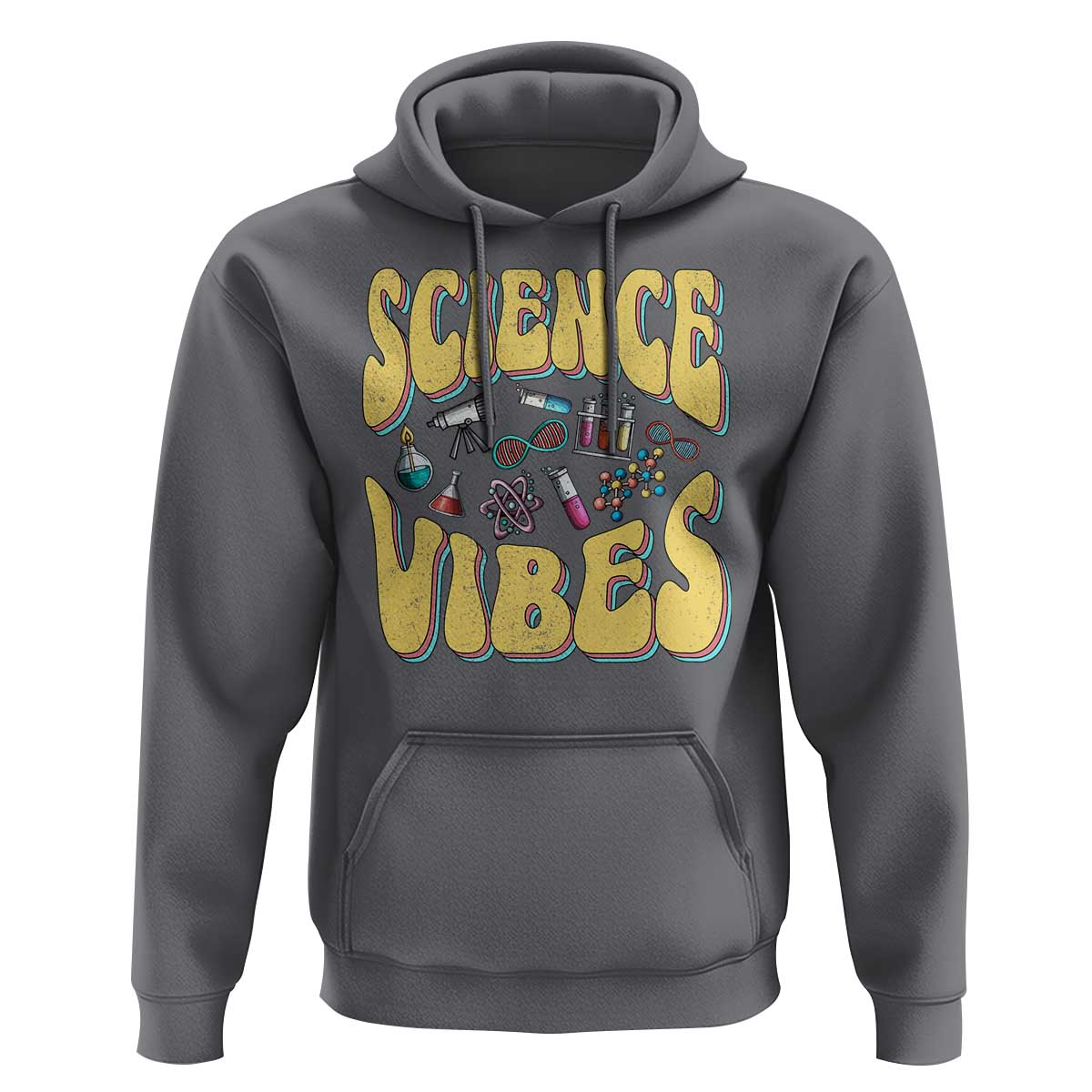 Science Vibes Back To School Retro Groovy Teacher Hoodie - Wonder Print Shop