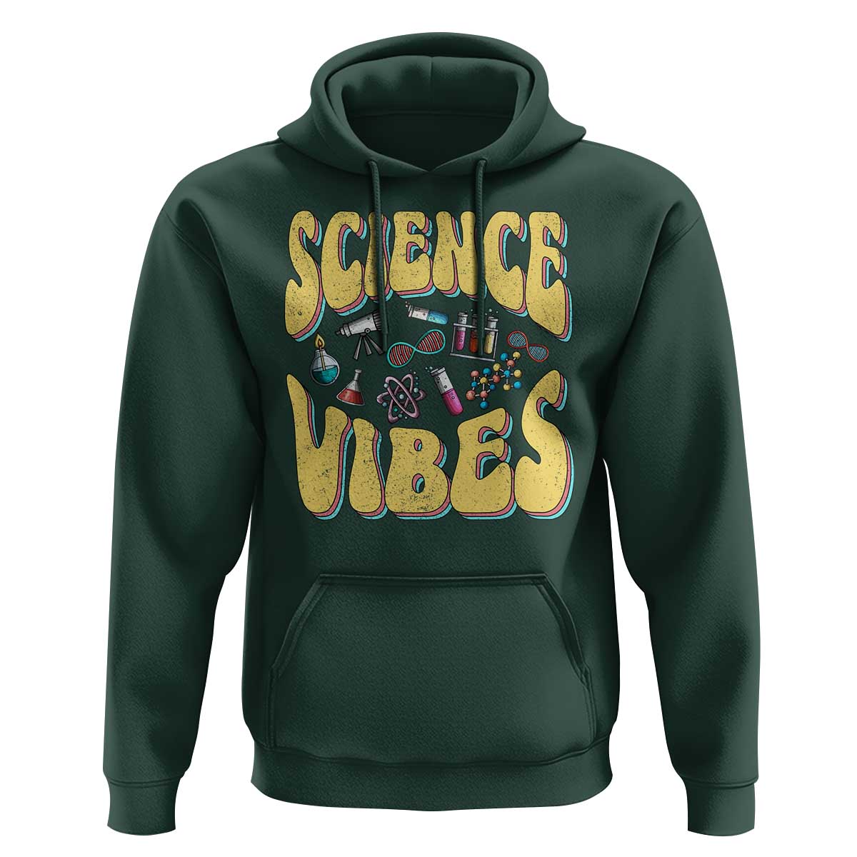 Science Vibes Back To School Retro Groovy Teacher Hoodie - Wonder Print Shop