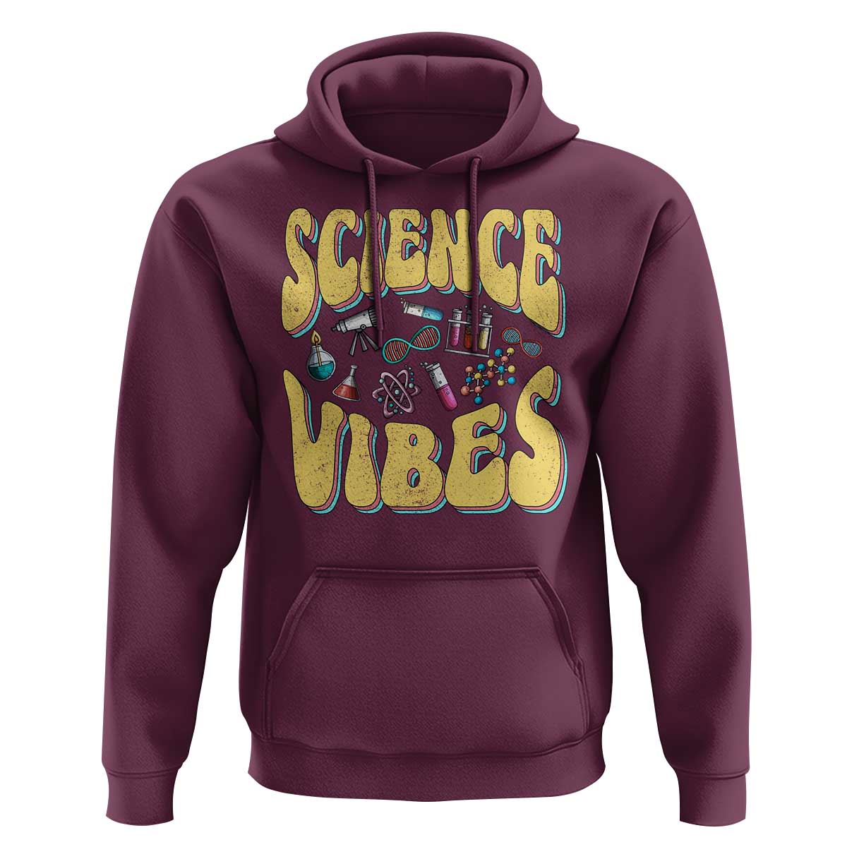 Science Vibes Back To School Retro Groovy Teacher Hoodie - Wonder Print Shop
