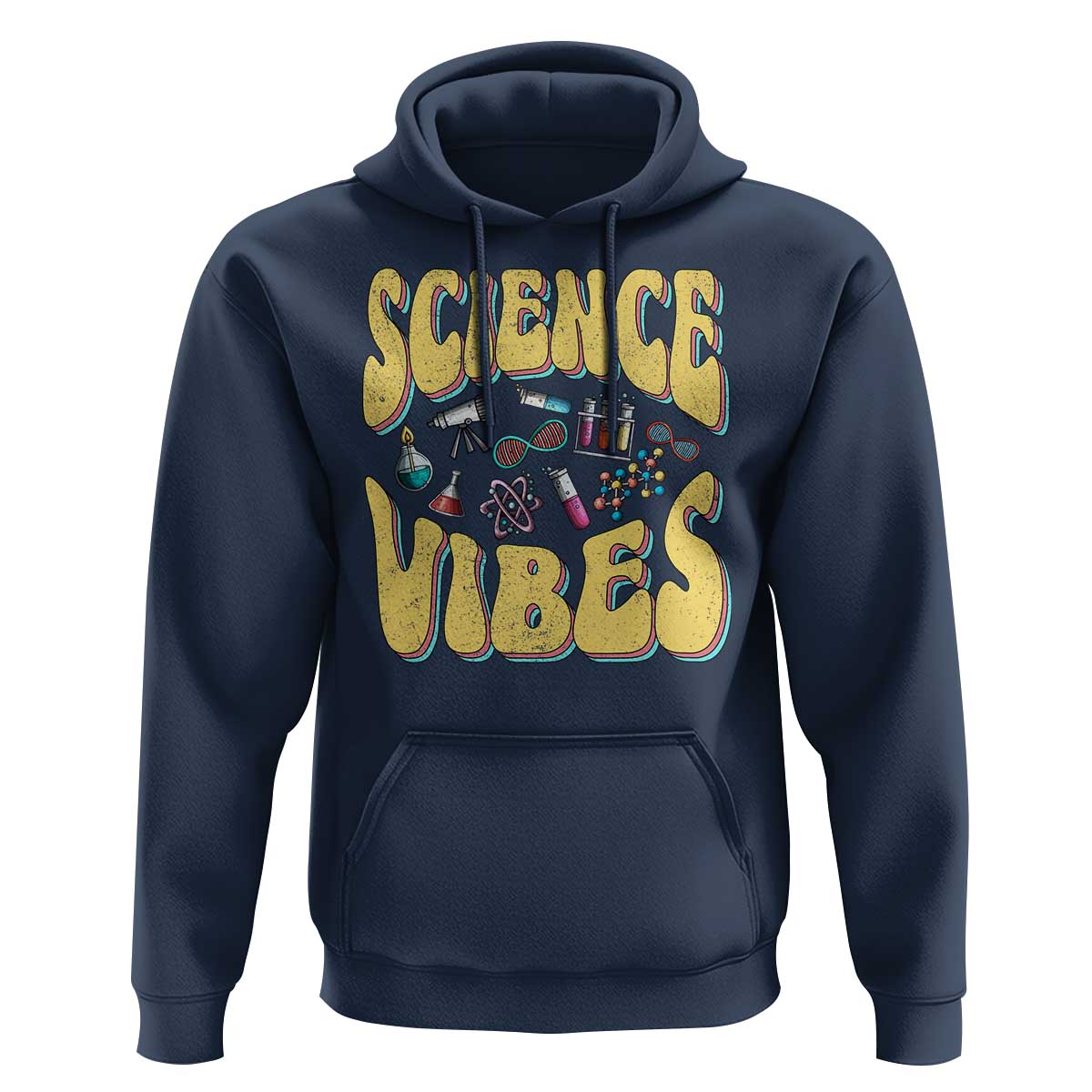 Science Vibes Back To School Retro Groovy Teacher Hoodie - Wonder Print Shop