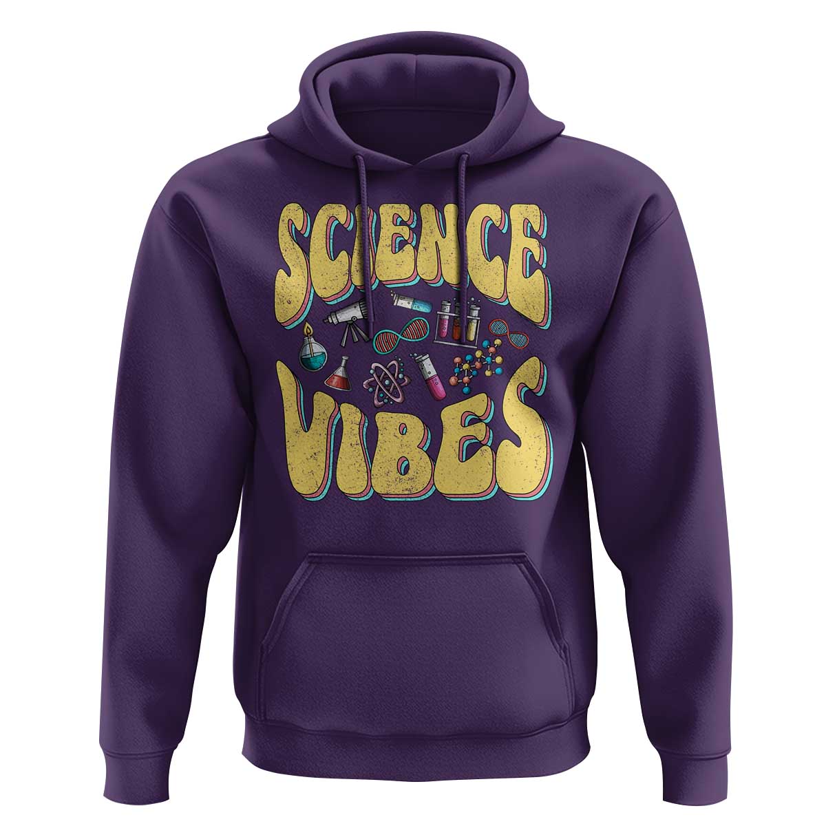 Science Vibes Back To School Retro Groovy Teacher Hoodie - Wonder Print Shop