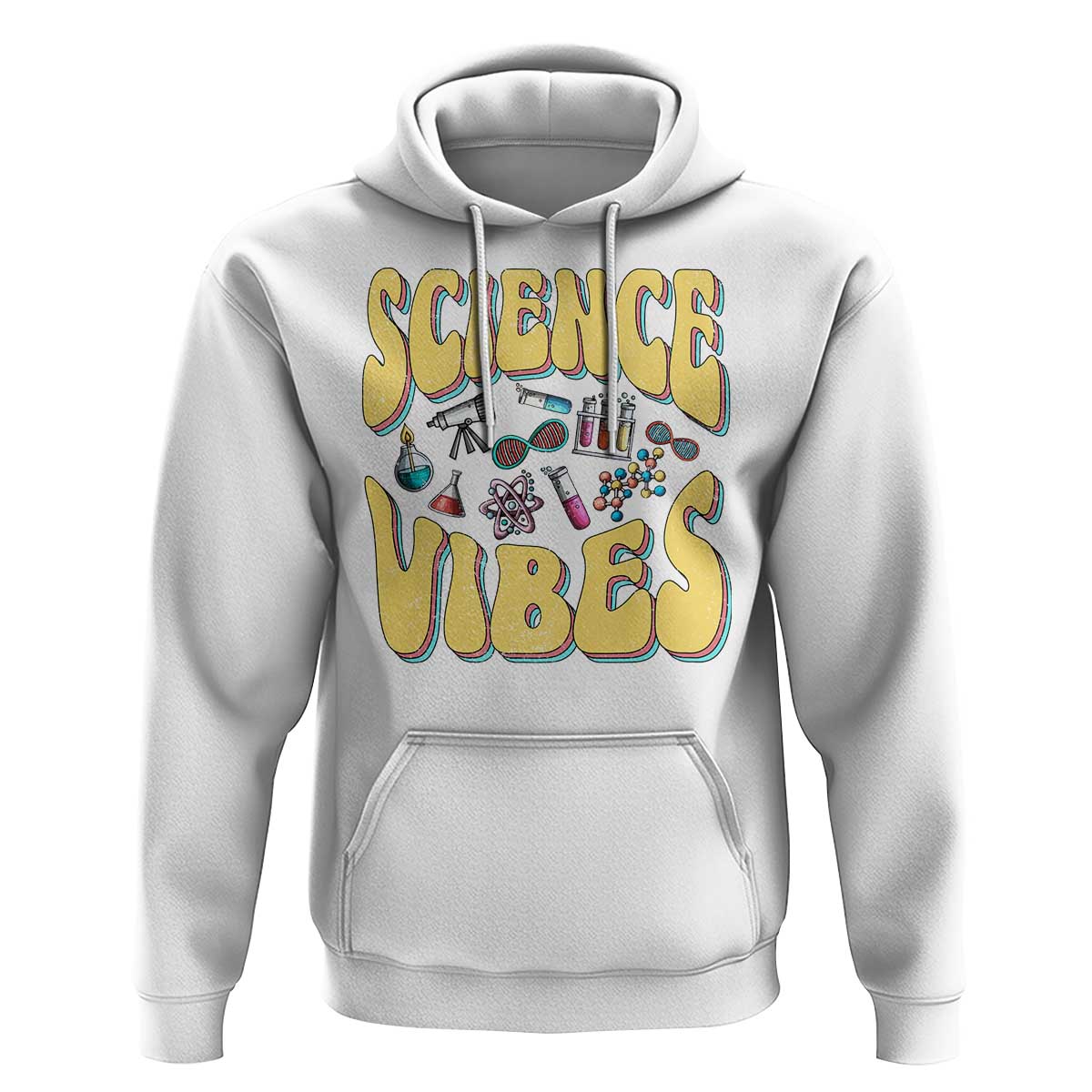 Science Vibes Back To School Retro Groovy Teacher Hoodie - Wonder Print Shop
