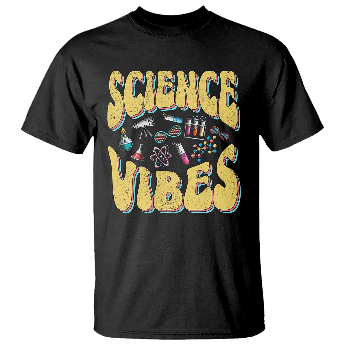 Science Vibes Back To School Retro Groovy Teacher T Shirt - Wonder Print Shop