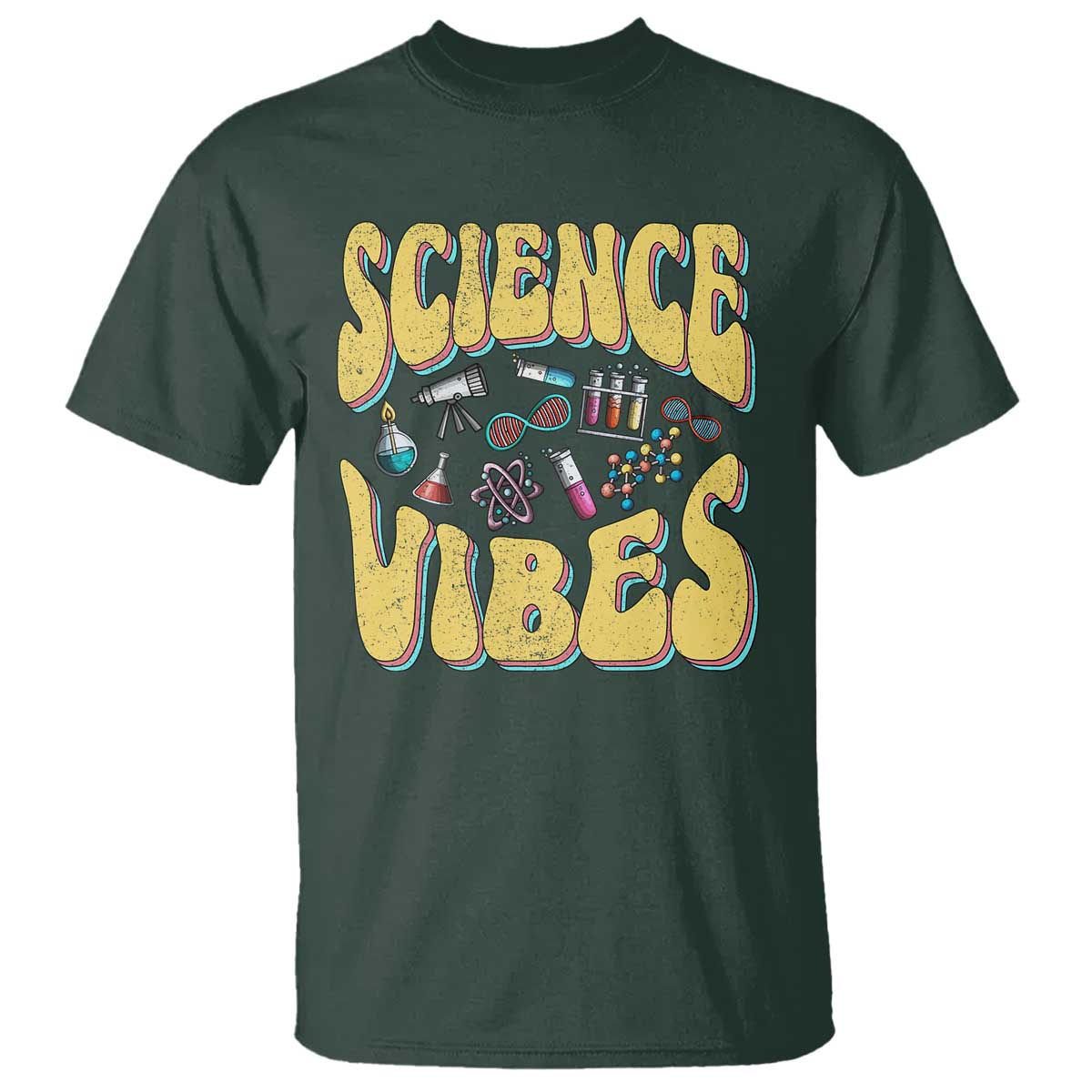 Science Vibes Back To School Retro Groovy Teacher T Shirt - Wonder Print Shop