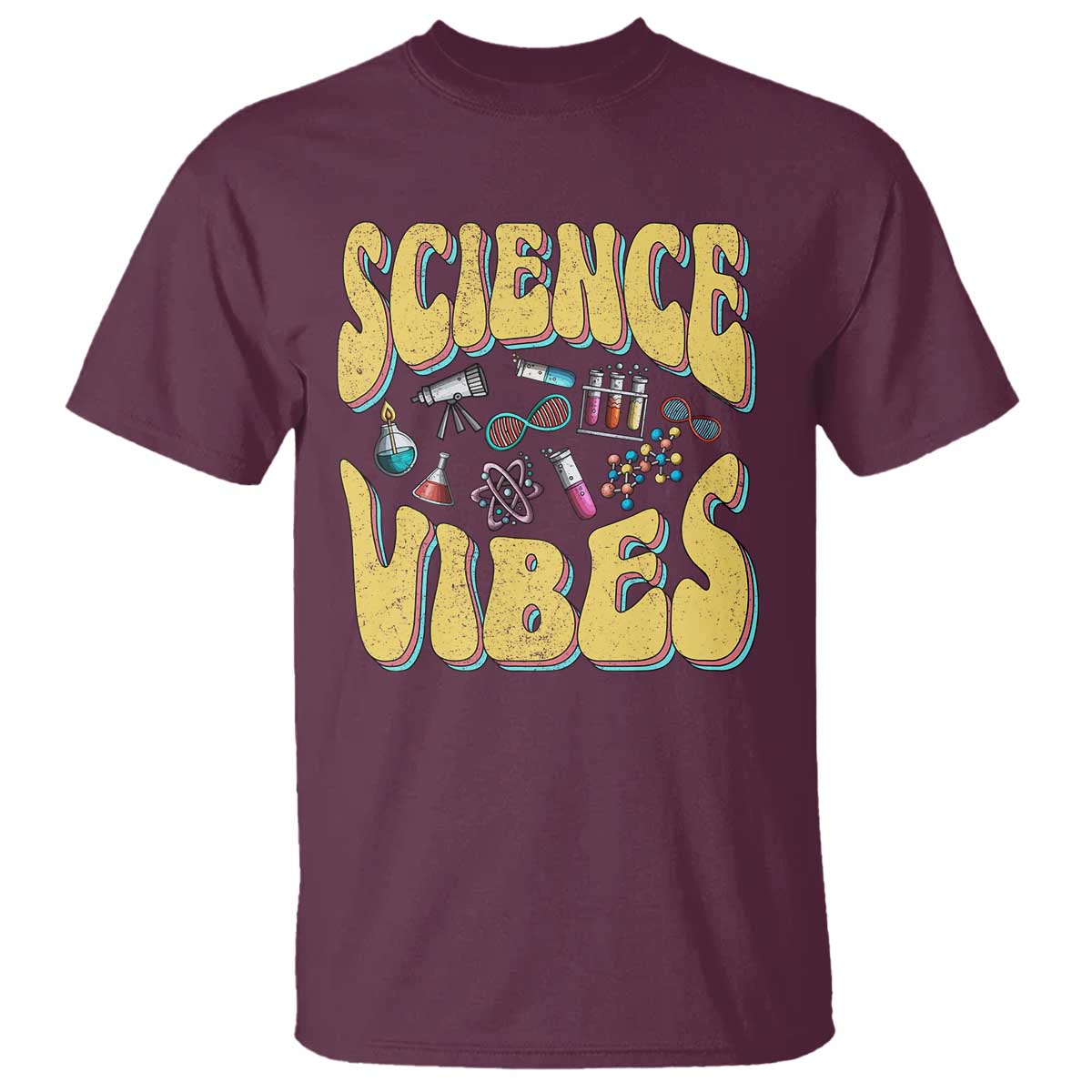 Science Vibes Back To School Retro Groovy Teacher T Shirt - Wonder Print Shop