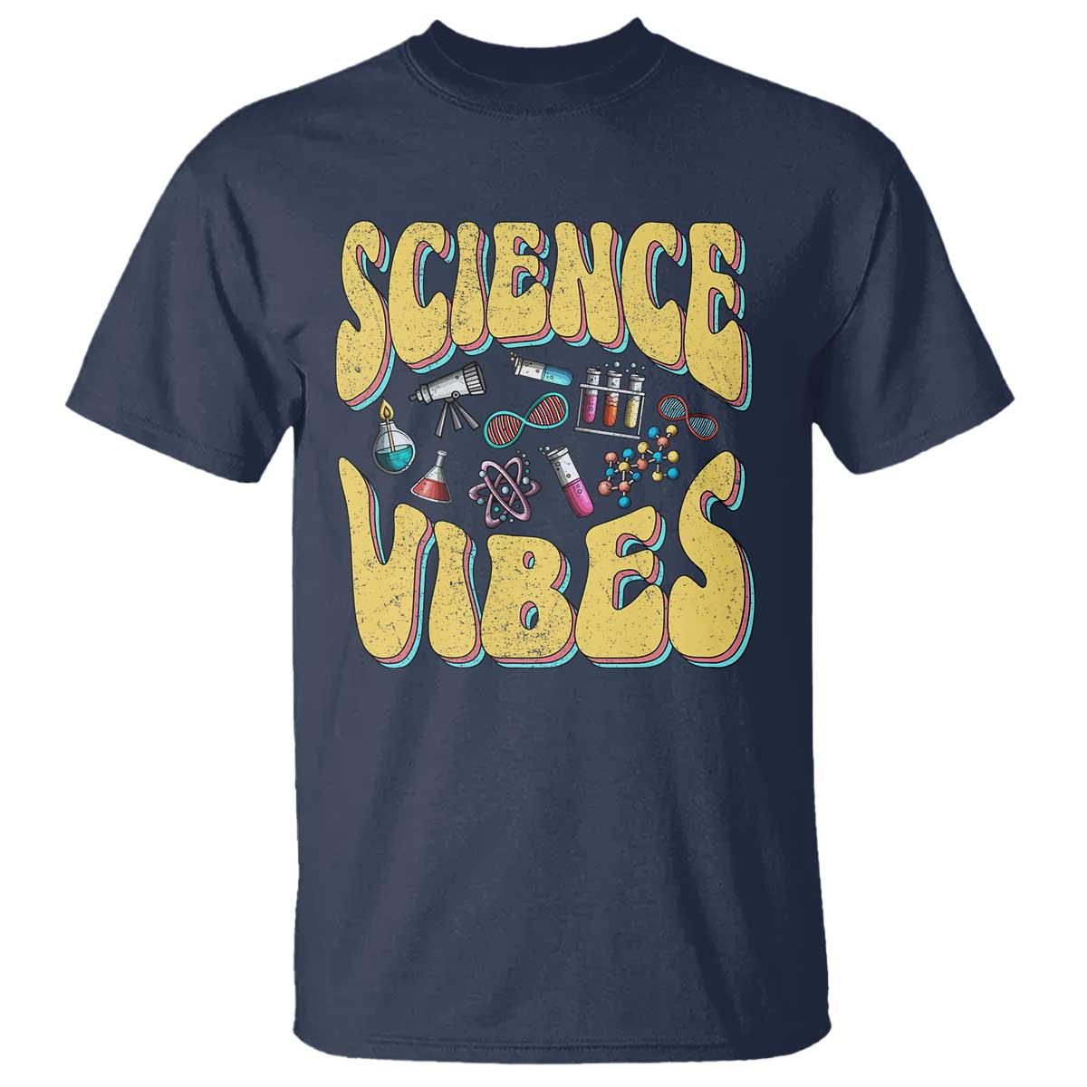 Science Vibes Back To School Retro Groovy Teacher T Shirt - Wonder Print Shop
