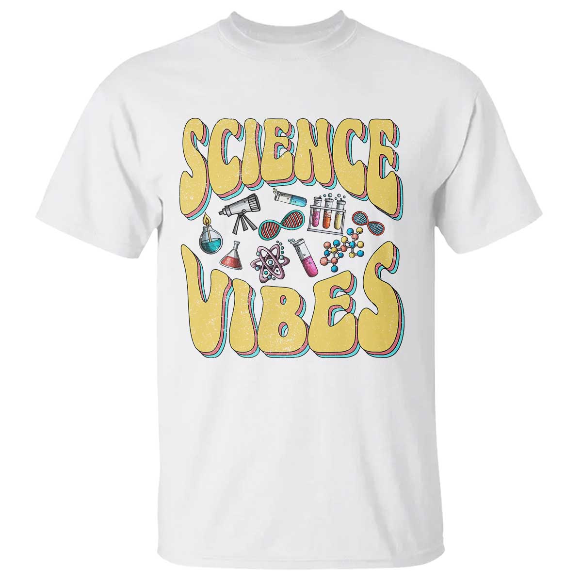 Science Vibes Back To School Retro Groovy Teacher T Shirt - Wonder Print Shop