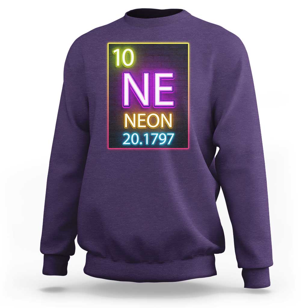 Chemistry Teacher Neon Periodic Table Sweatshirt - Wonder Print Shop