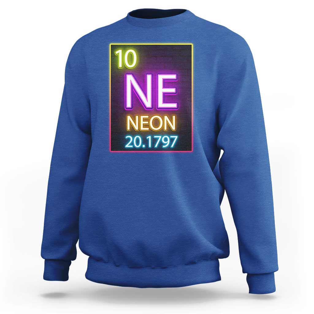 Chemistry Teacher Neon Periodic Table Sweatshirt - Wonder Print Shop