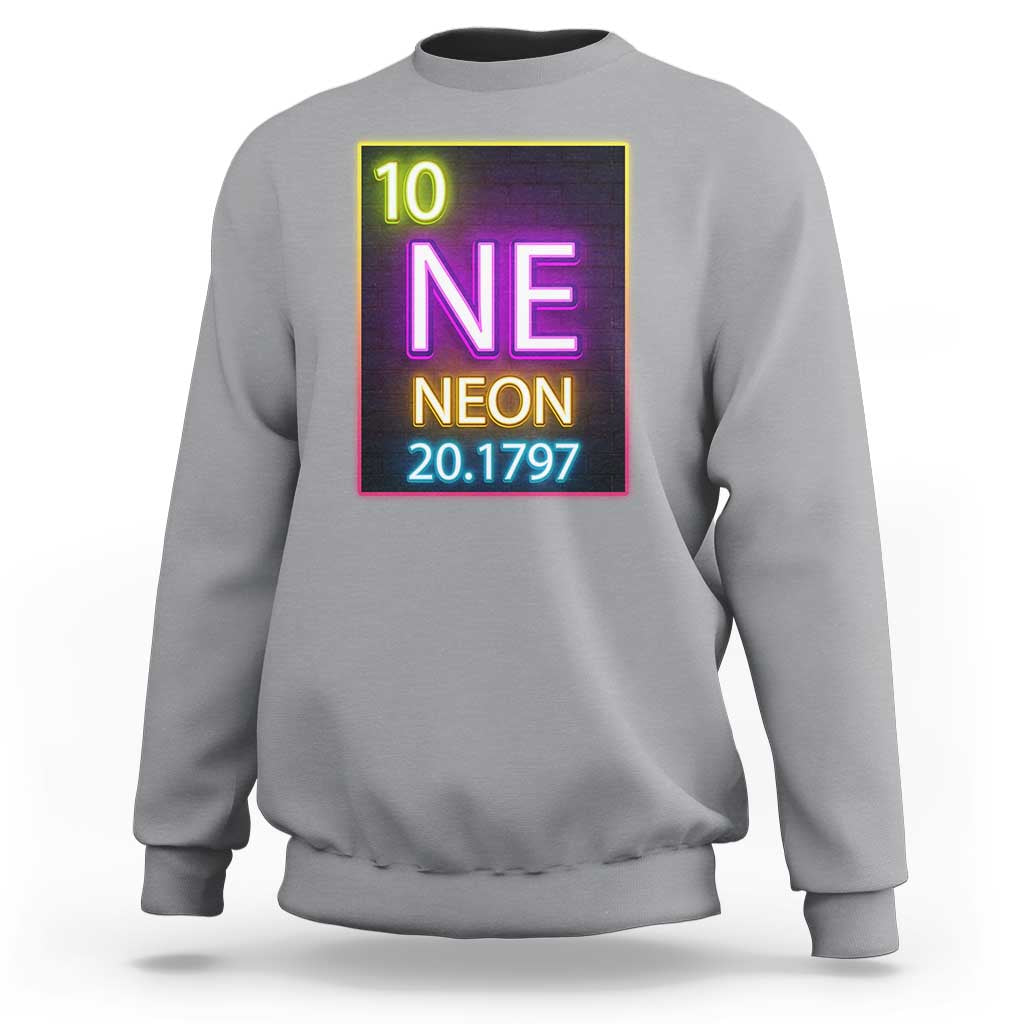 Chemistry Teacher Neon Periodic Table Sweatshirt - Wonder Print Shop
