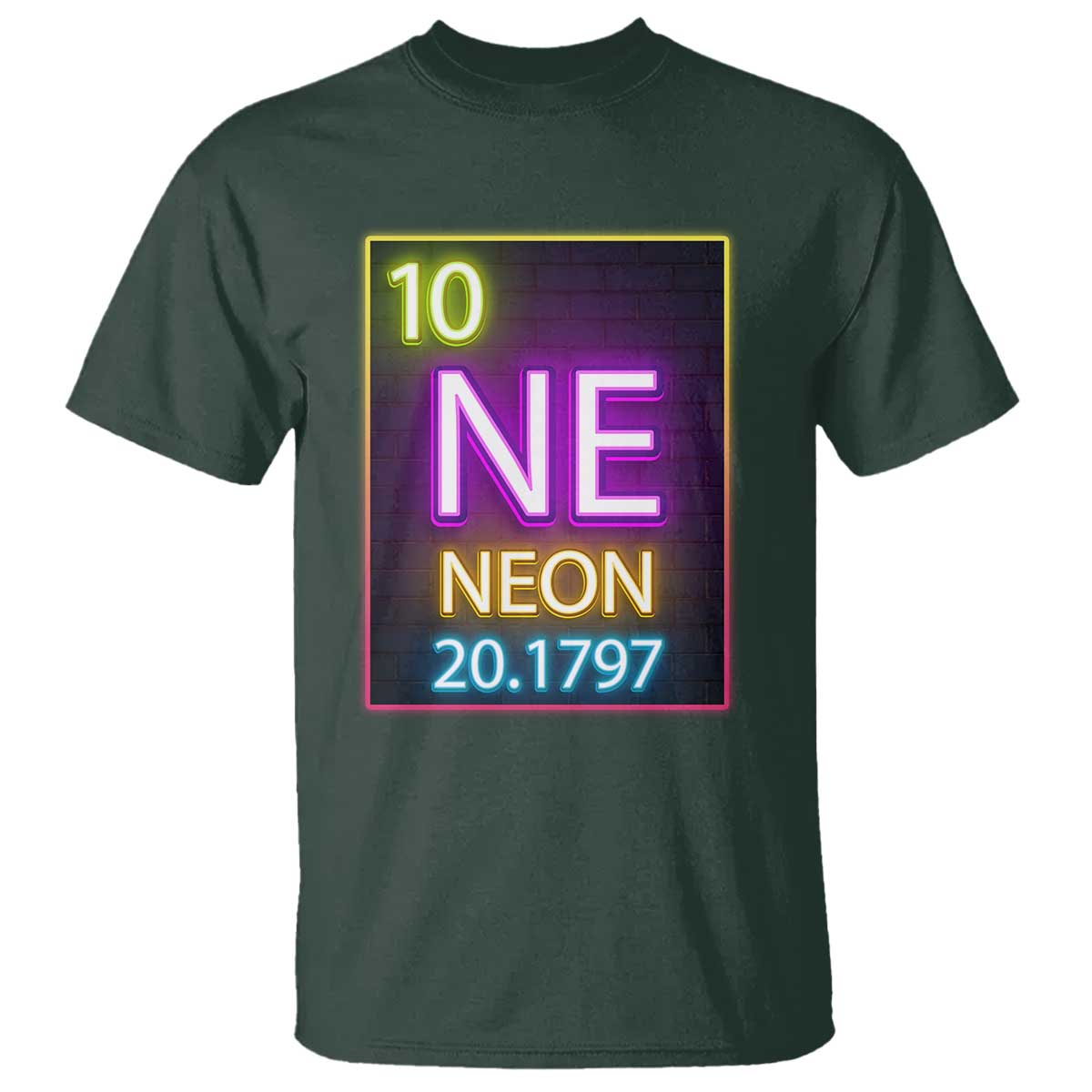 Chemistry Teacher Neon Periodic Table T Shirt - Wonder Print Shop
