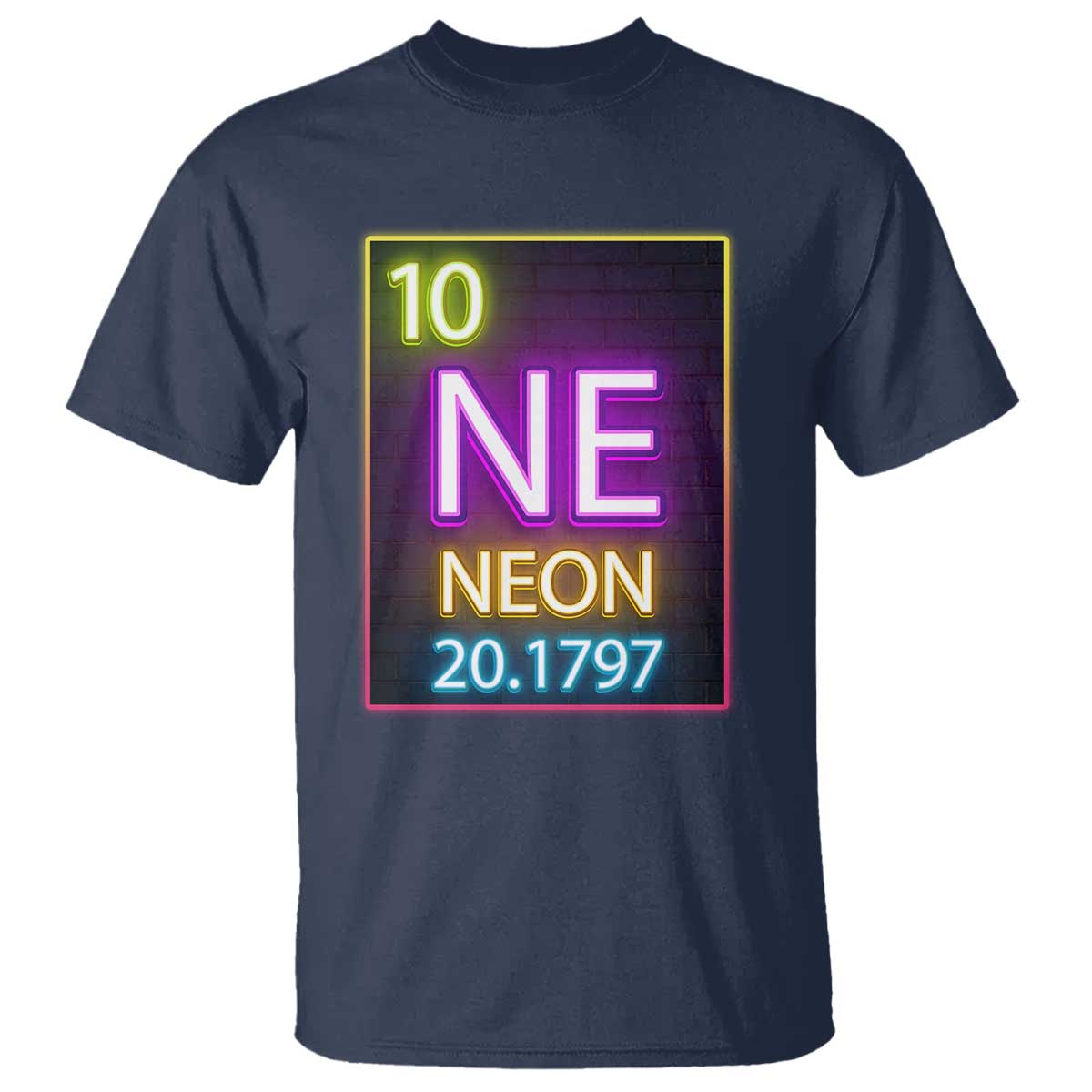 Chemistry Teacher Neon Periodic Table T Shirt - Wonder Print Shop