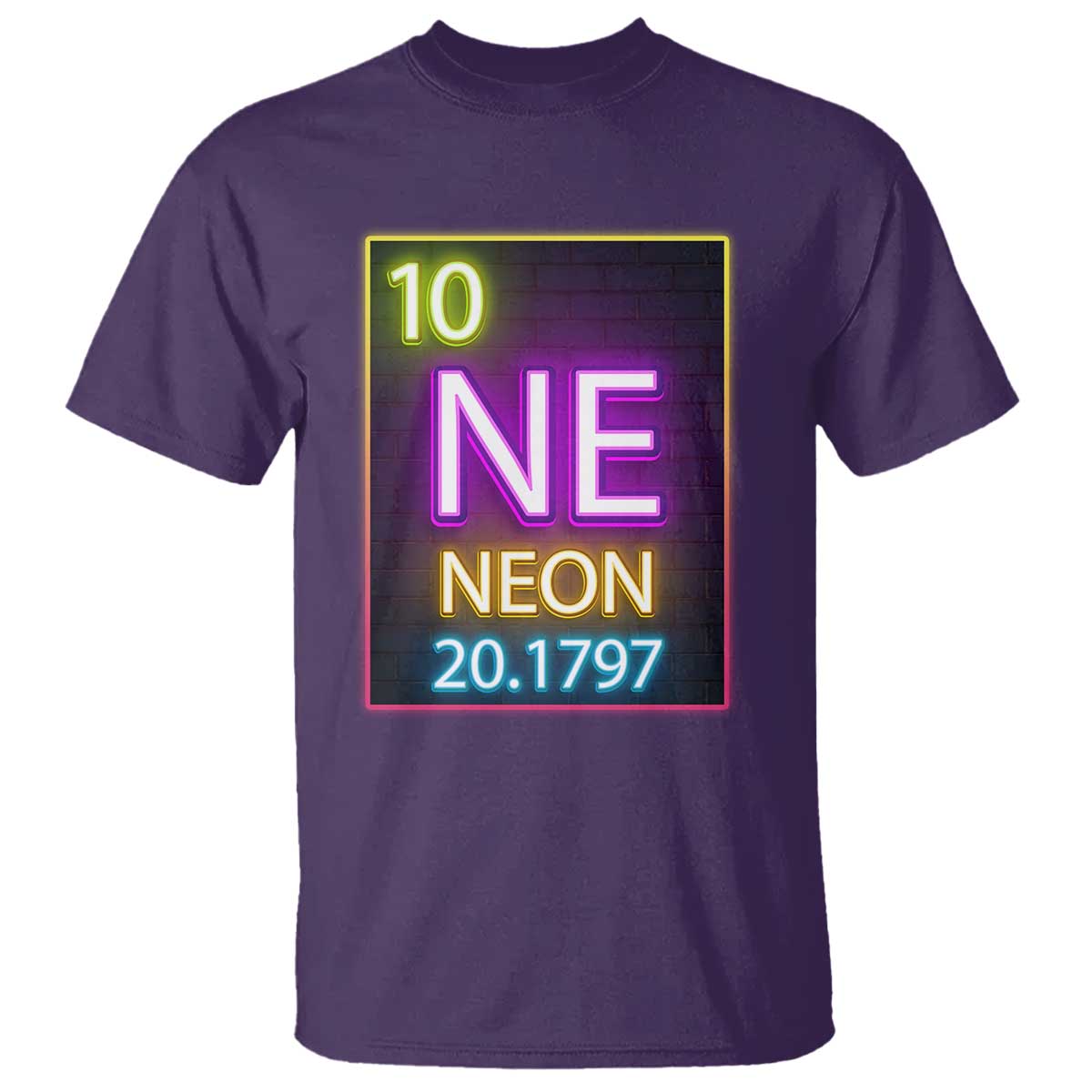 Chemistry Teacher Neon Periodic Table T Shirt - Wonder Print Shop