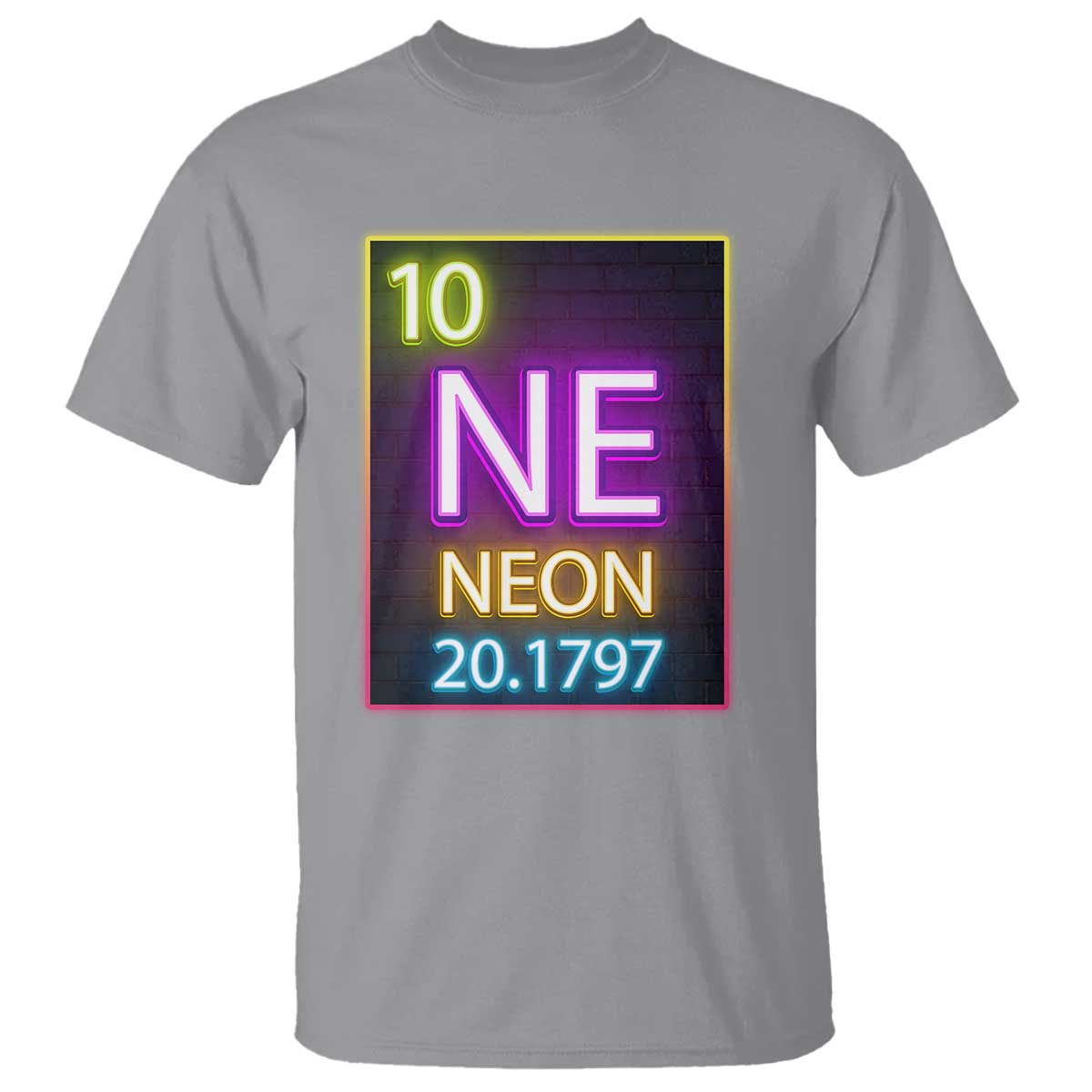 Chemistry Teacher Neon Periodic Table T Shirt - Wonder Print Shop