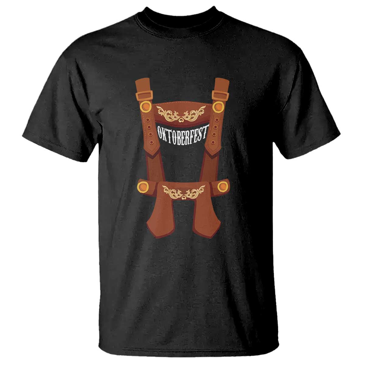 Oktoberfest T Shirt Lederhosen Simple Costume German Beer Festival - Wonder Print Shop