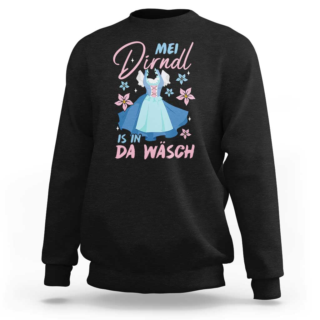 Oktoberfest Sweatshirt Mei Dirndl In Da Wasch German Girls Women - Wonder Print Shop