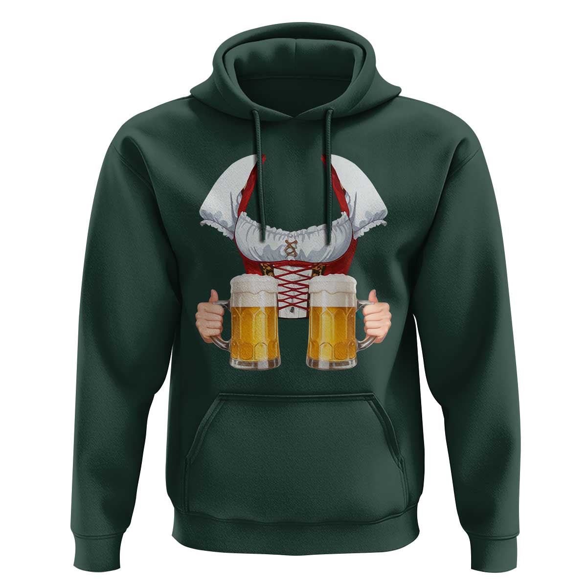 Oktoberfest Hoodie Drindl Simple Costume German Girls Women Beer Festival - Wonder Print Shop