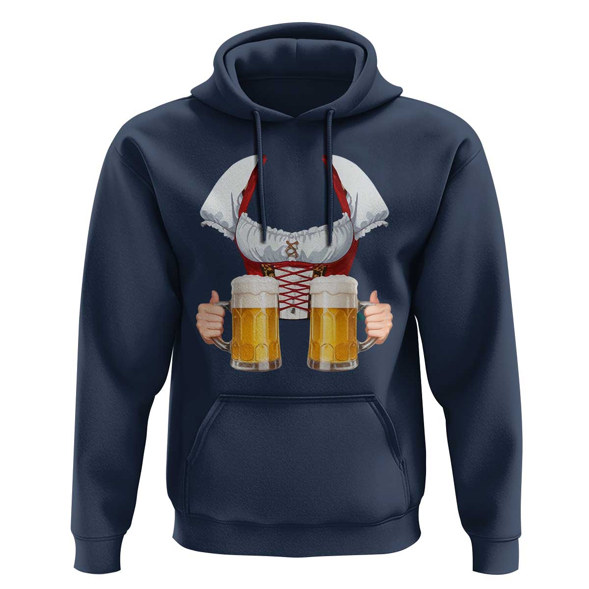 Oktoberfest Hoodie Drindl Simple Costume German Girls Women Beer Festival - Wonder Print Shop