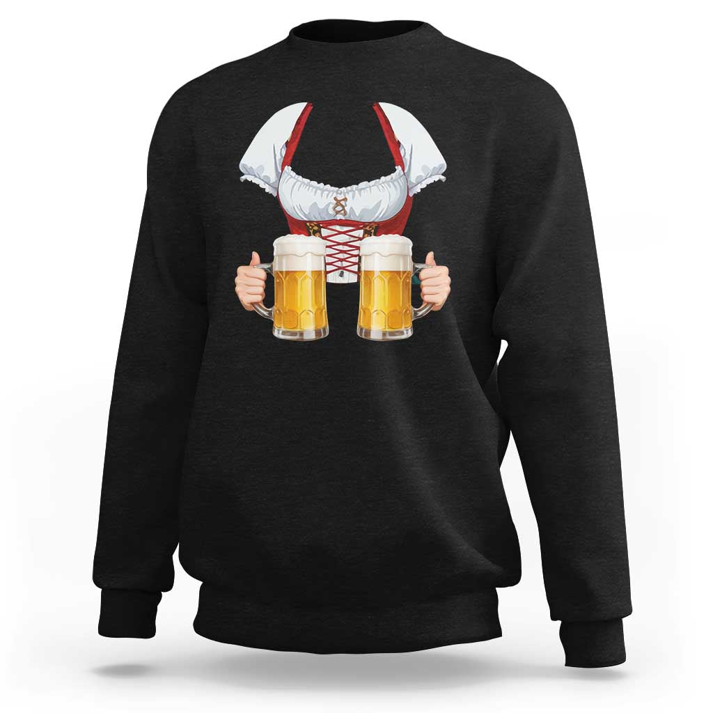 Oktoberfest Sweatshirt Drindl Simple Costume German Girls Women Beer Festival - Wonder Print Shop