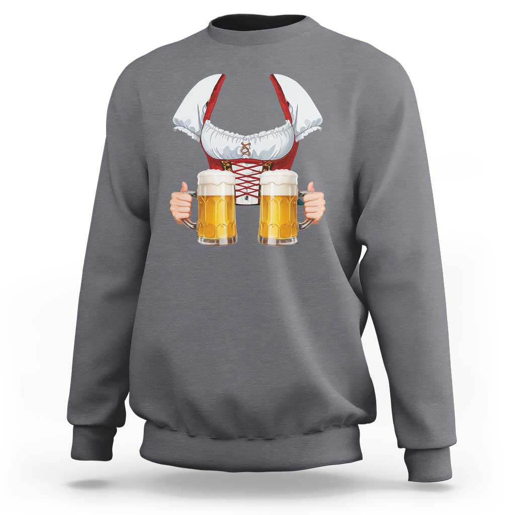Oktoberfest Sweatshirt Drindl Simple Costume German Girls Women Beer Festival - Wonder Print Shop
