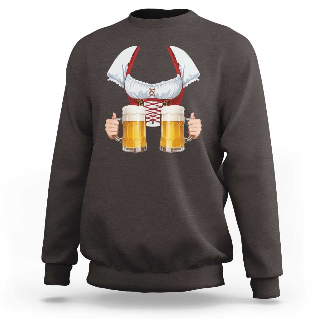 Oktoberfest Sweatshirt Drindl Simple Costume German Girls Women Beer Festival - Wonder Print Shop