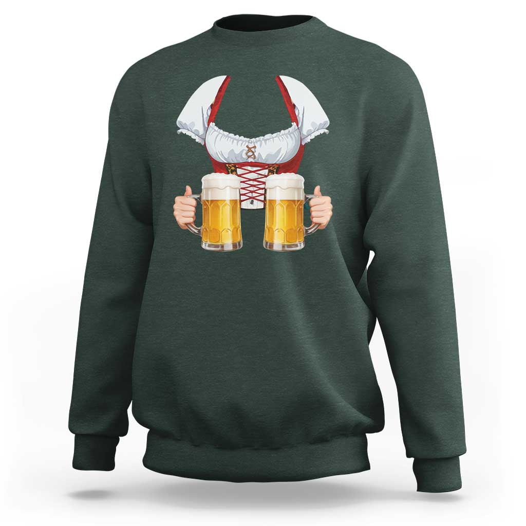 Oktoberfest Sweatshirt Drindl Simple Costume German Girls Women Beer Festival - Wonder Print Shop