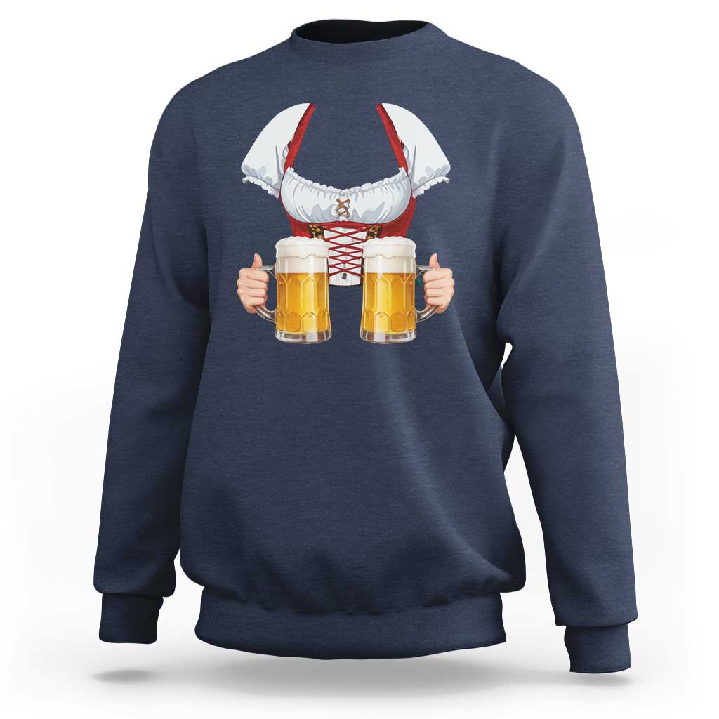 Oktoberfest Sweatshirt Drindl Simple Costume German Girls Women Beer Festival - Wonder Print Shop