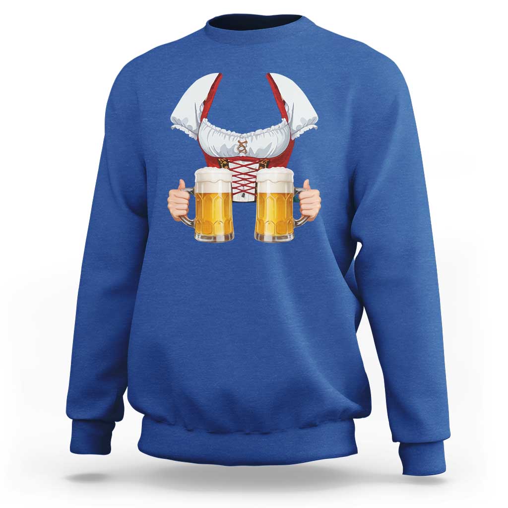 Oktoberfest Sweatshirt Drindl Simple Costume German Girls Women Beer Festival - Wonder Print Shop